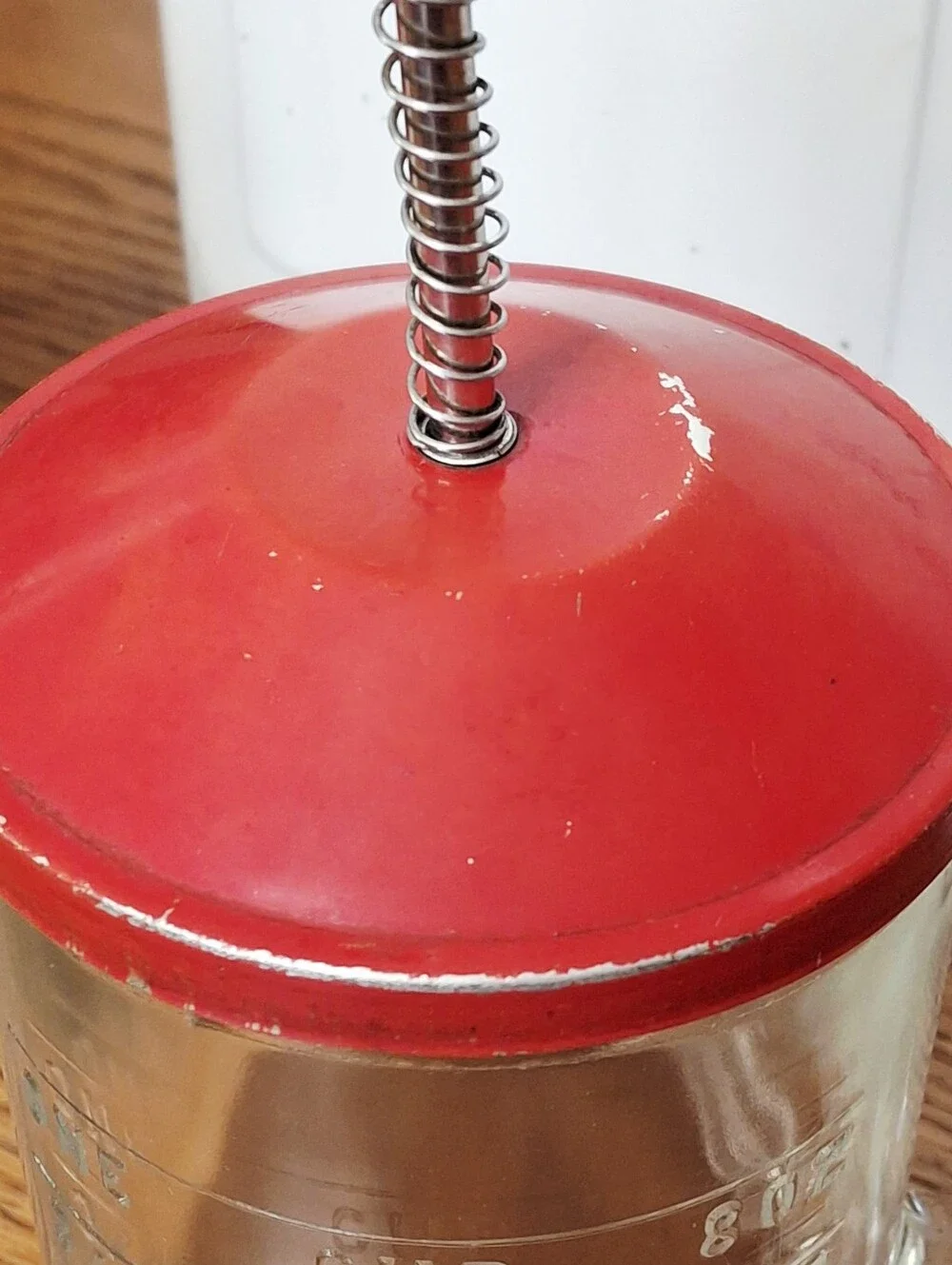 Vintage Red Hazel Atlas Food Chopper Kitchen Collectible USA